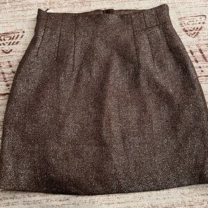 H&M Brown Patterned Mini Skirt